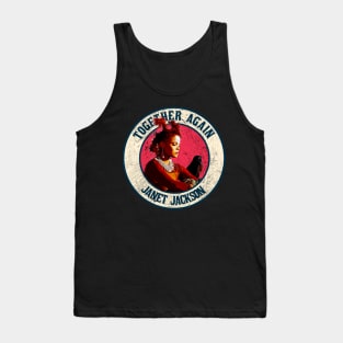 Retro Style Fan Art Design JANET JACKSON Tank Top